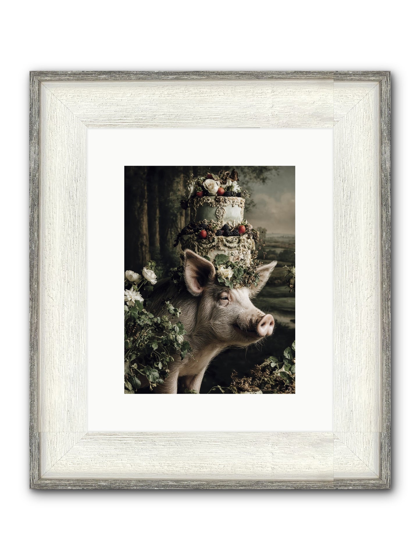 The Happy Proclamation Framed Print - Driftwood White 9x12