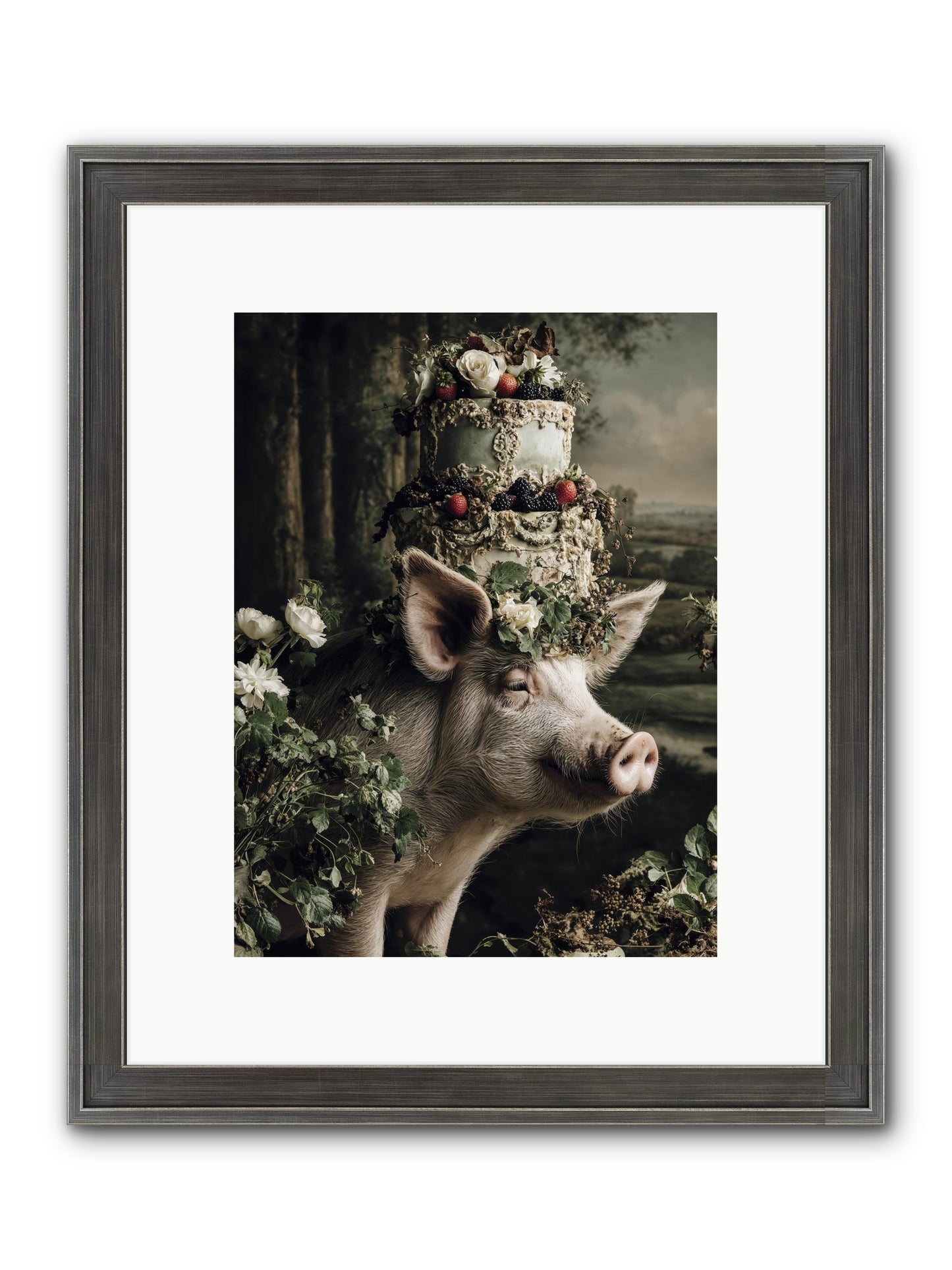 The Happy Proclamation Framed Print - Slimwoods Black/Silver 9x12