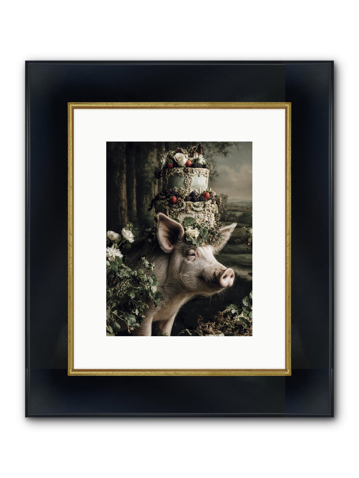 The Happy Proclamation Framed Print - Wide Black w/Gold 9x12