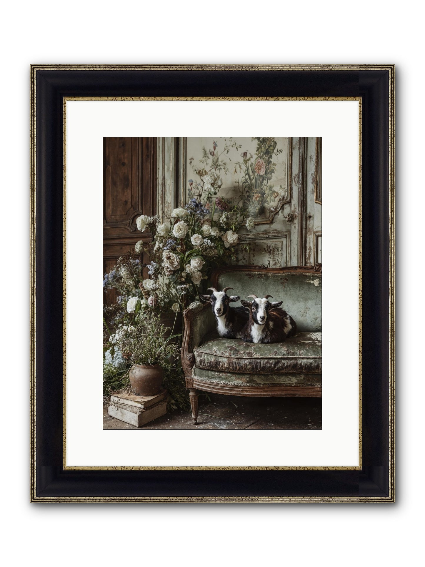 The Heart's Chosen Joy Framed Print - Black & Gold 12x16