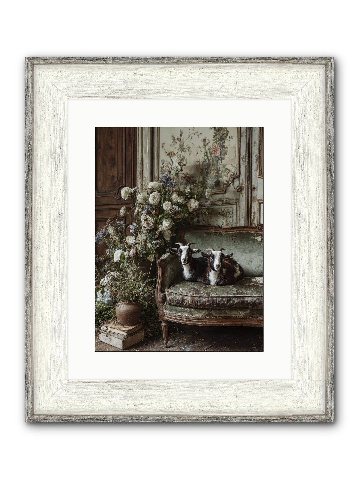 The Heart's Chosen Joy Framed Print - Driftwood White 12x16