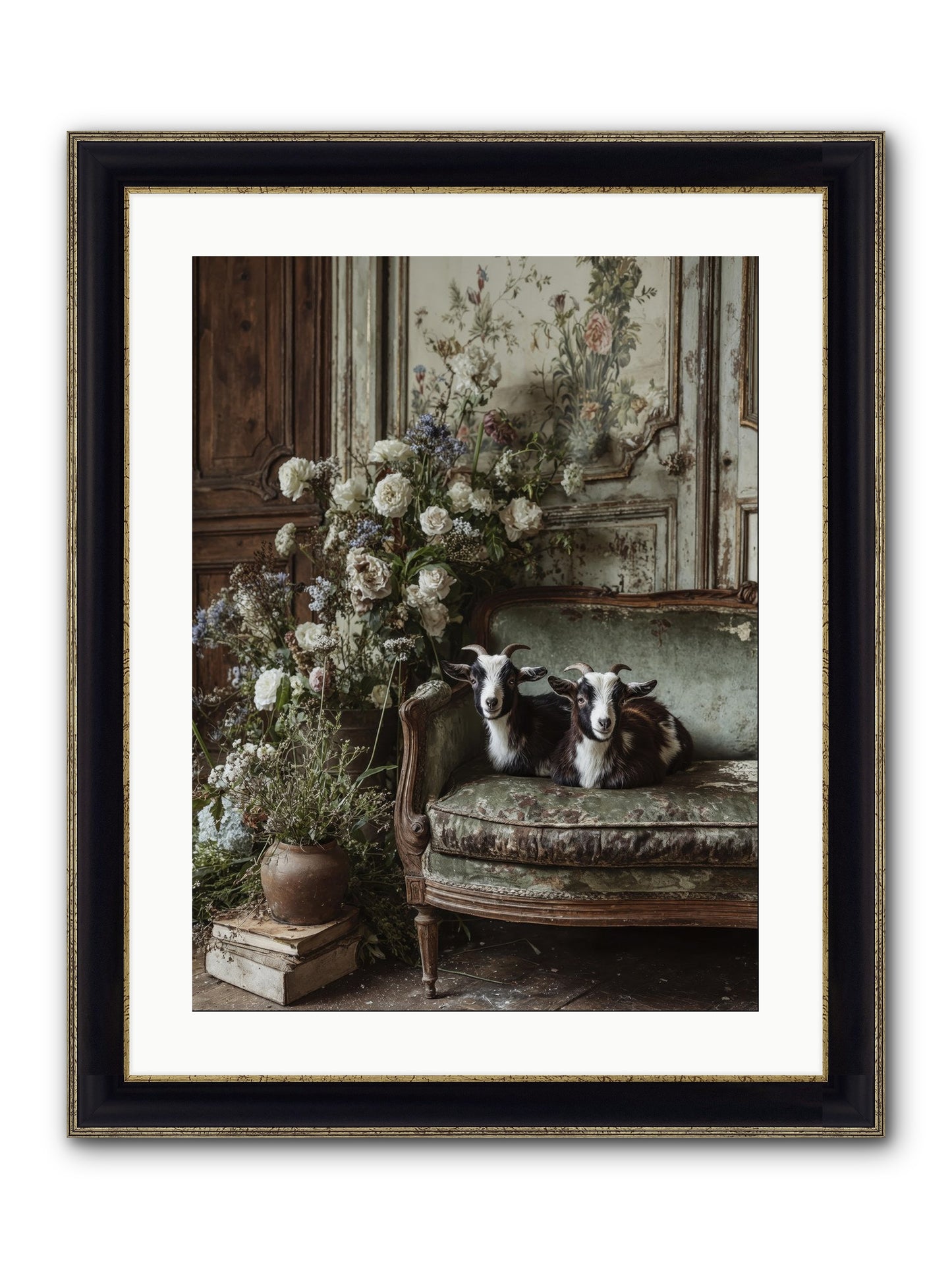 The Heart's Chosen Joy Framed Print - Black & Gold 18x24