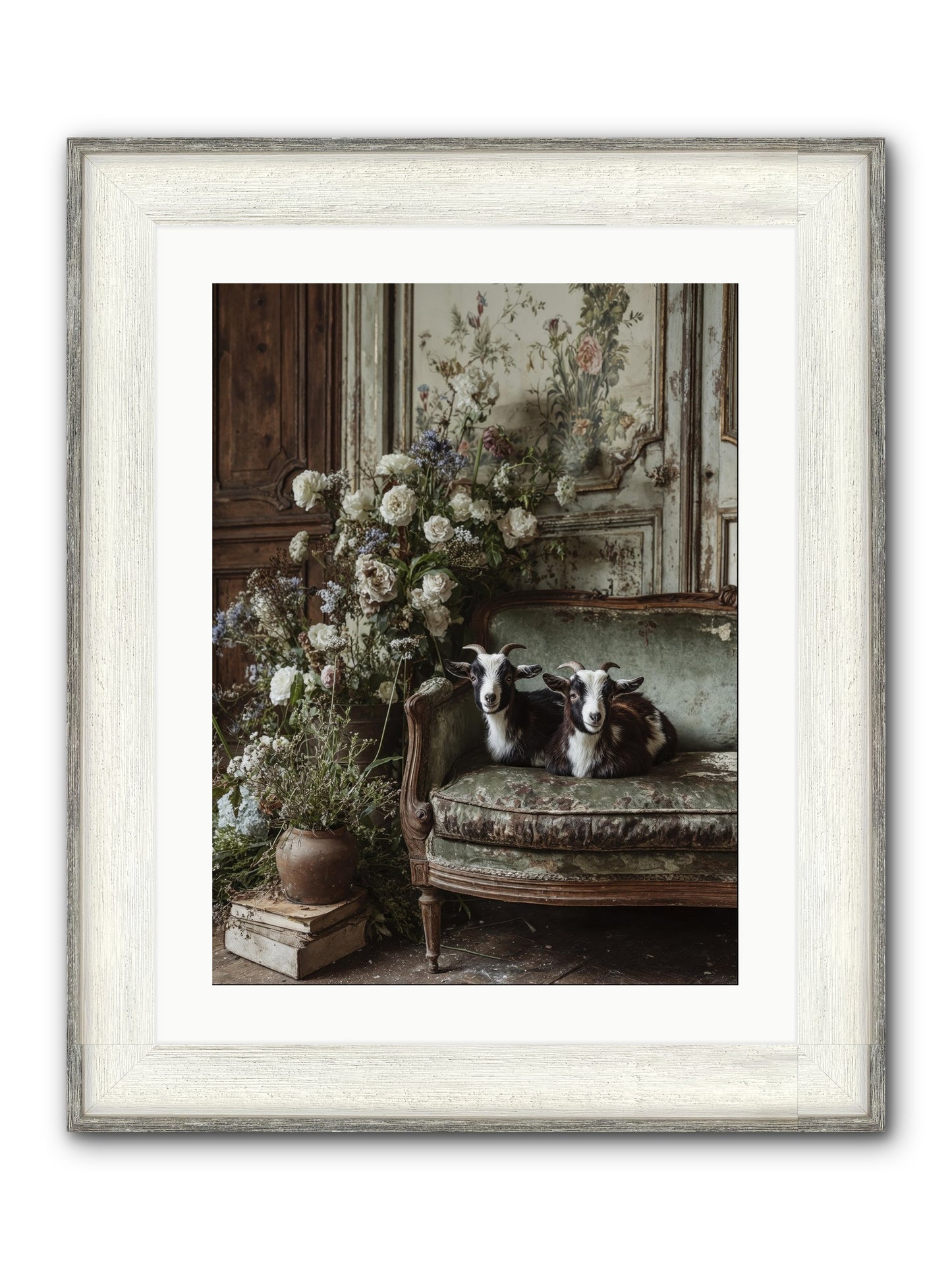 The Heart's Chosen Joy Framed Print - Driftwood White 18x24