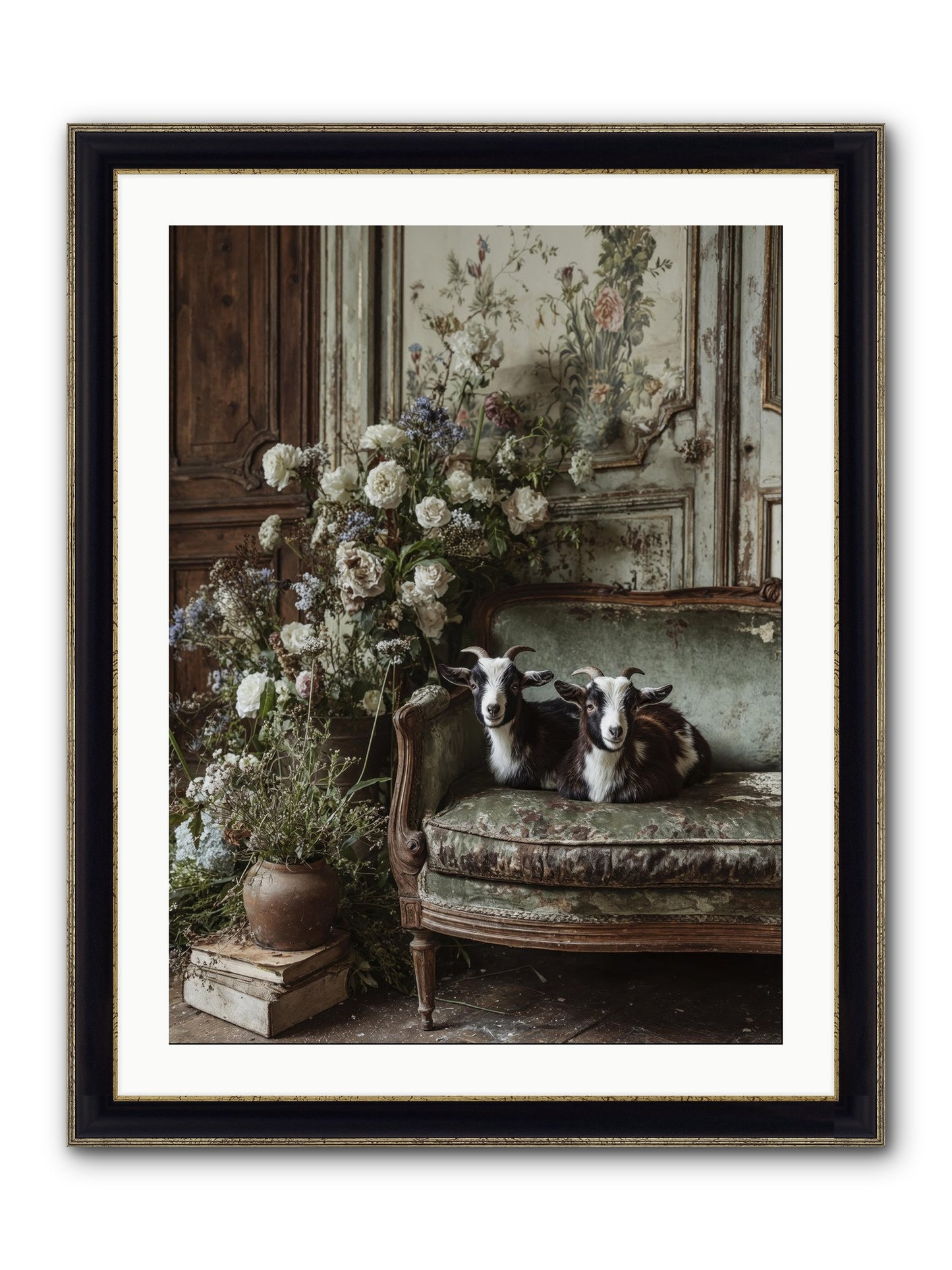 The Heart's Chosen Joy Framed Print - Black & Gold 24x32