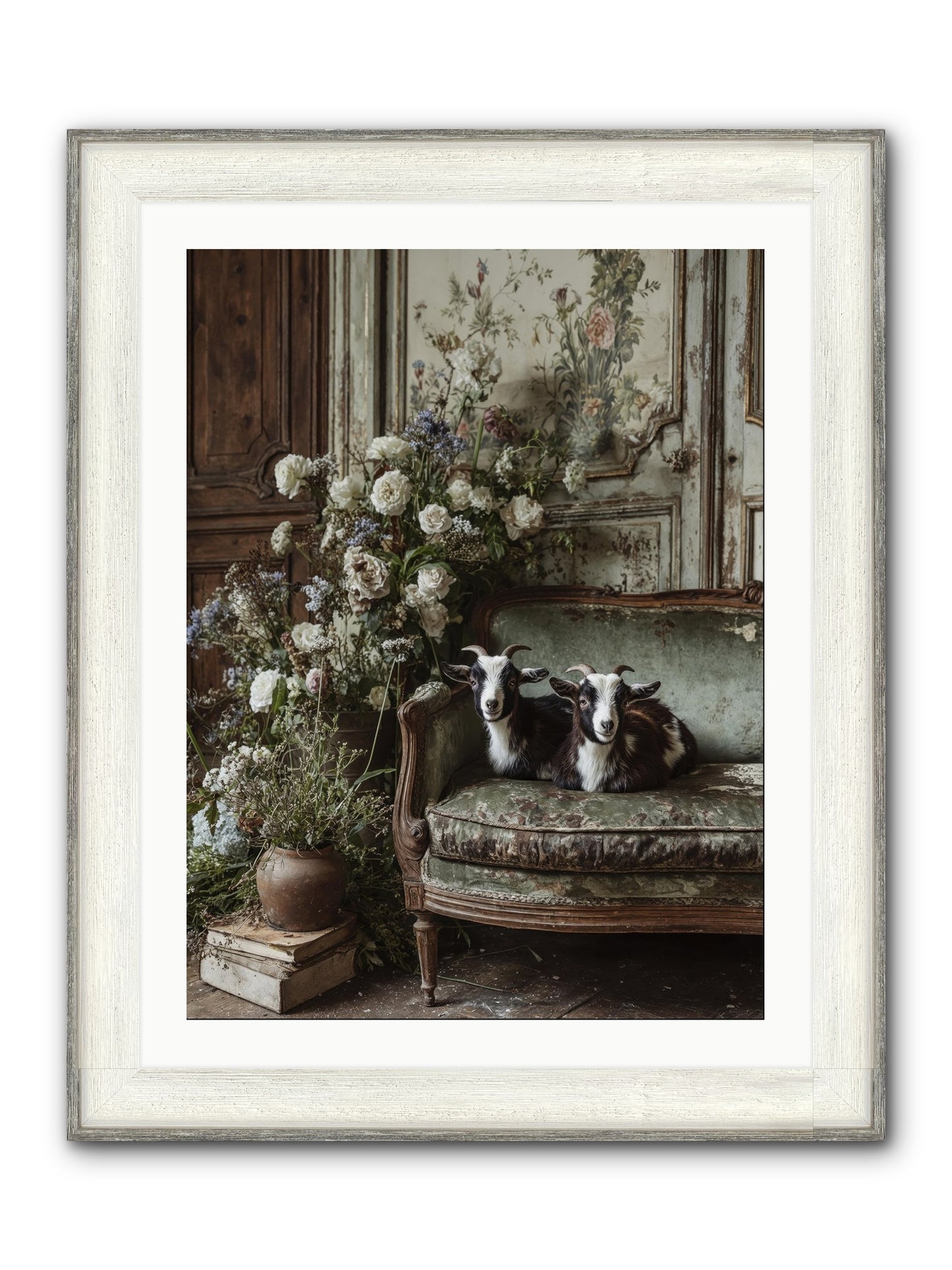 The Heart's Chosen Joy Framed Print - Driftwood White 24x32