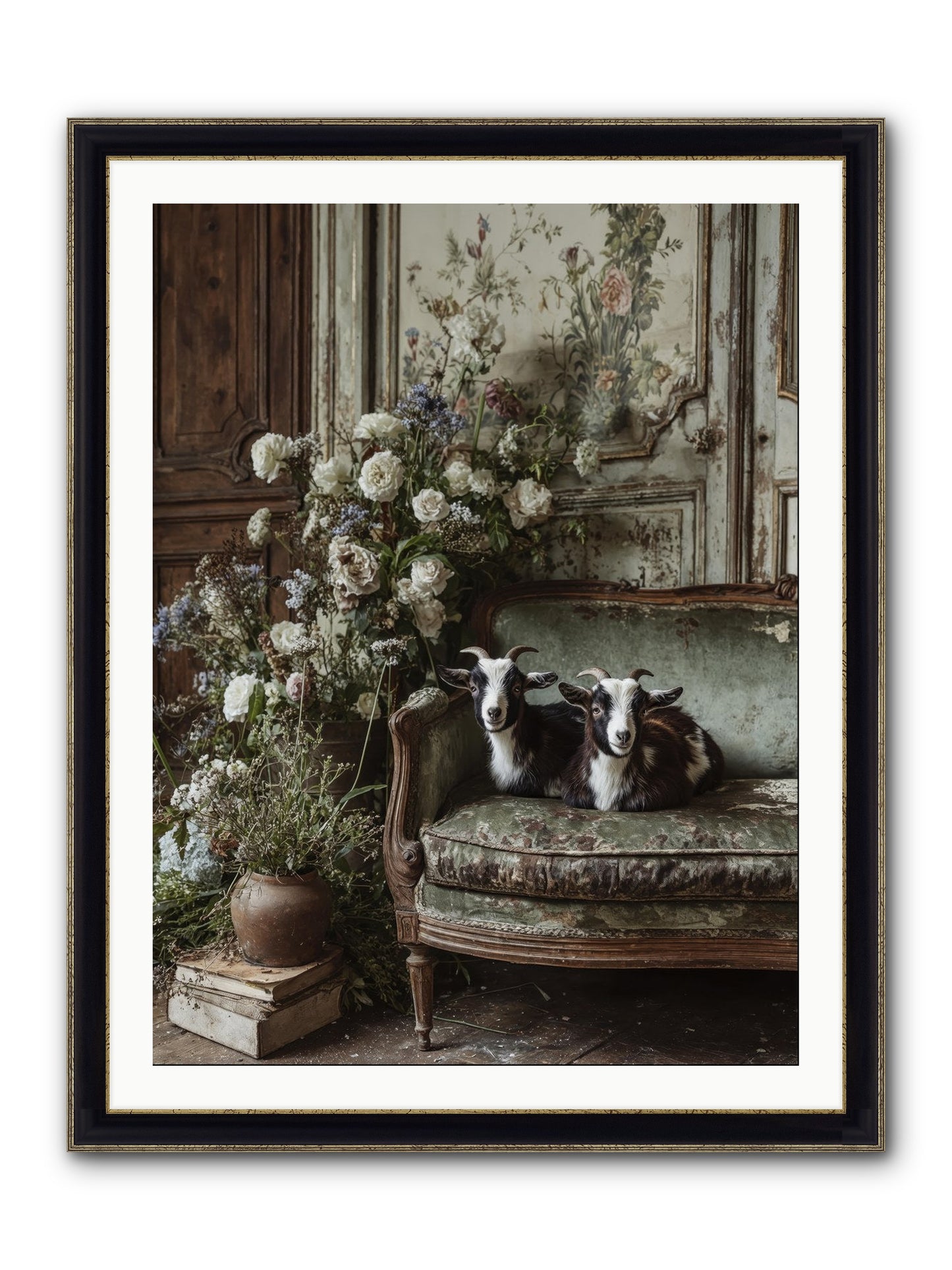 The Heart's Chosen Joy Framed Print - Black & Gold 30x40