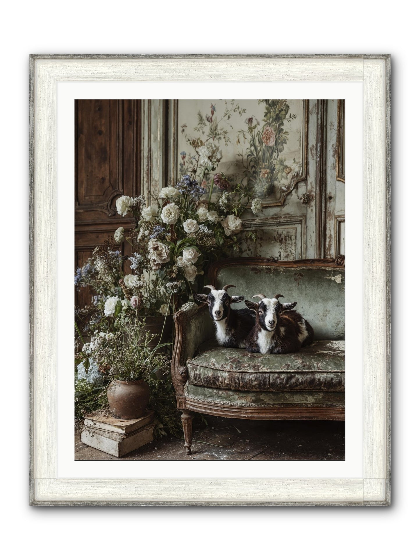 The Heart's Chosen Joy Framed Print - Driftwood White 30x40