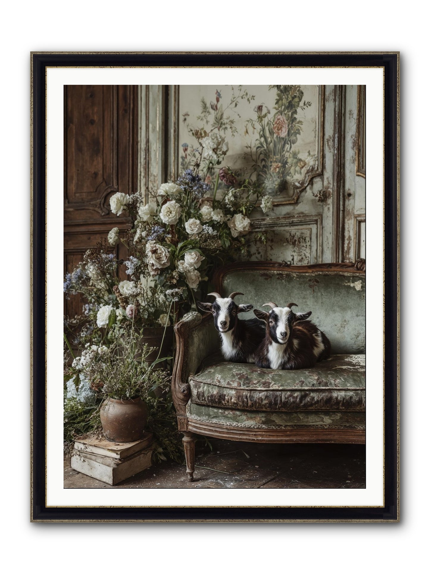 The Heart's Chosen Joy Framed Print - Black & Gold 36x48