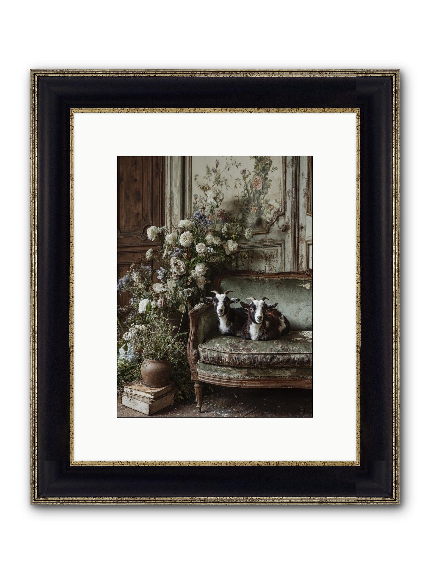 The Heart's Chosen Joy Framed Print - Black & Gold 9x12