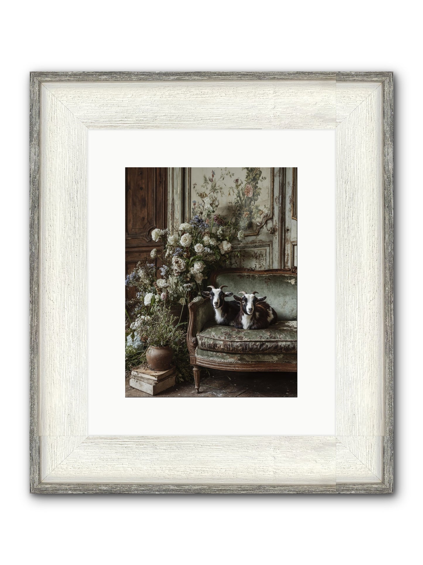 The Heart's Chosen Joy Framed Print - Driftwood White 9x12