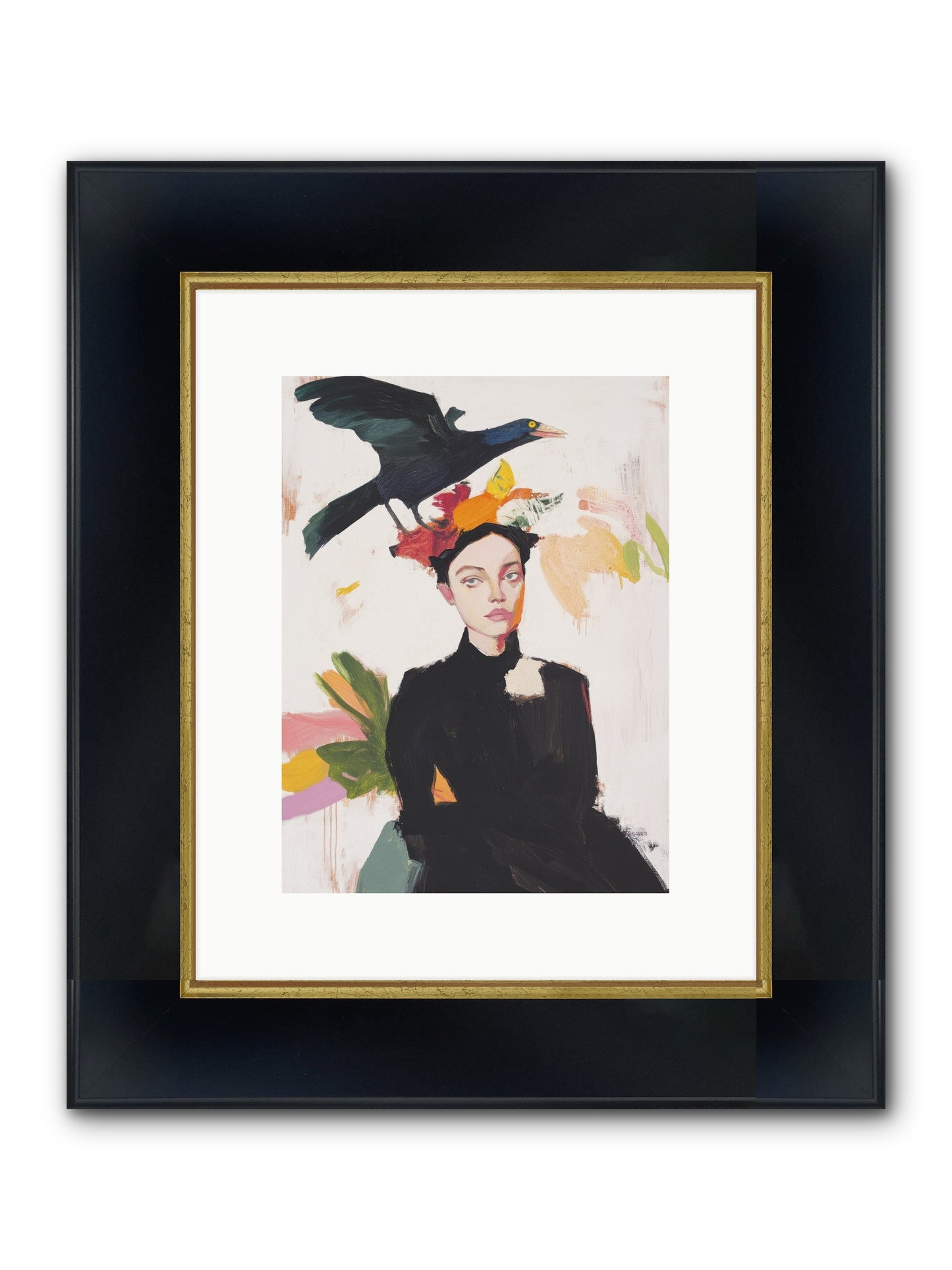 The Heart That Counts Stars Framed Print - Wide Black w/Gold 9x12