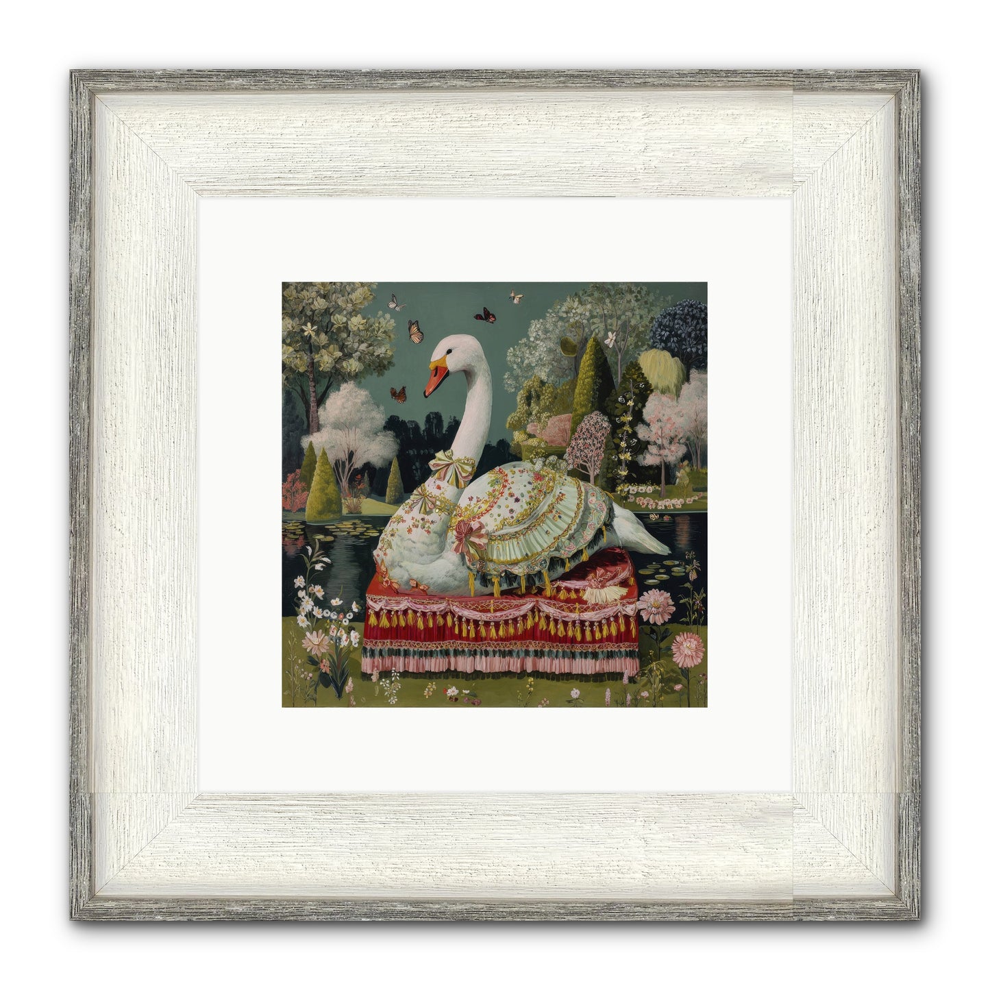 The Hidden Alcove Framed Print - Driftwood White 10x10