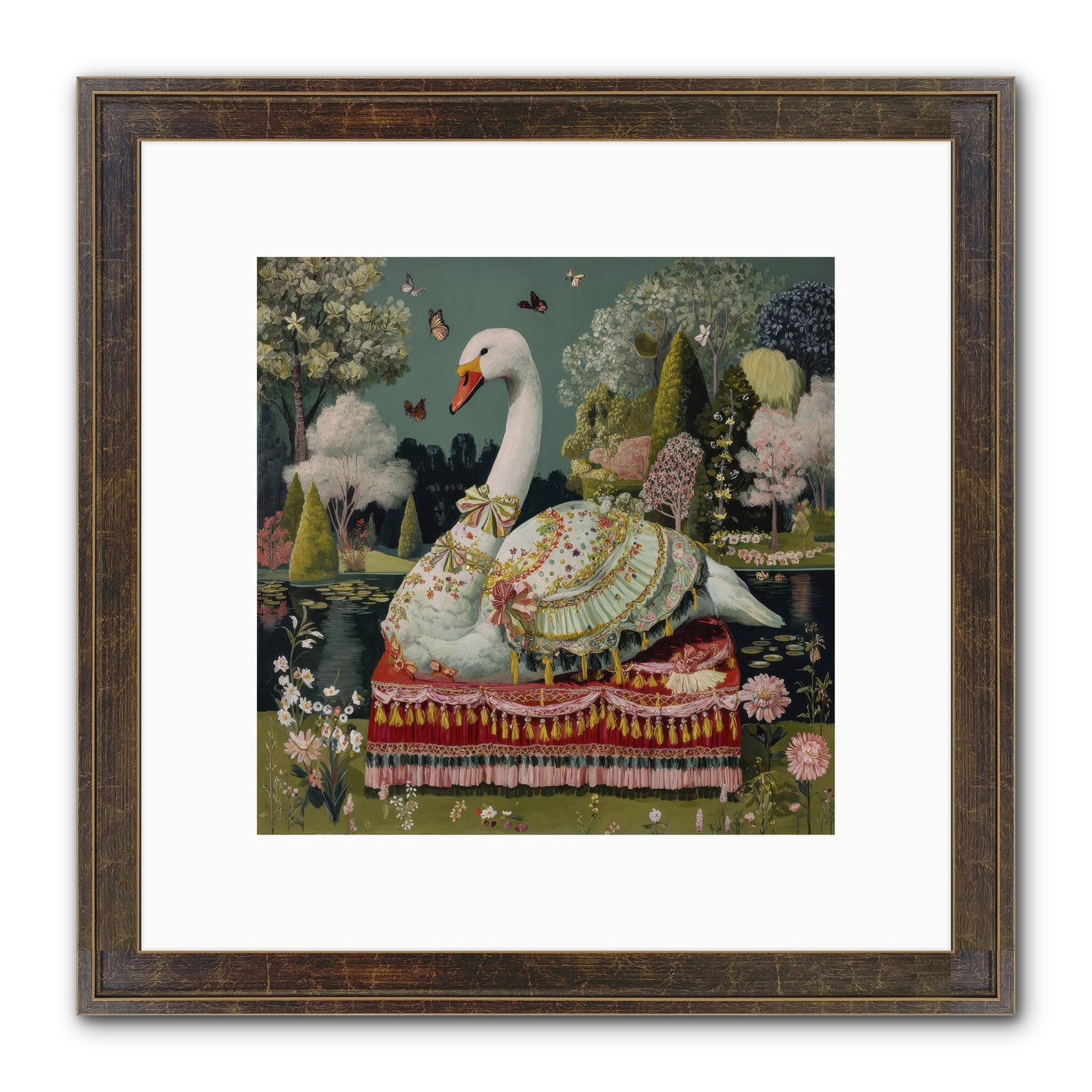The Hidden Alcove Framed Print - Slimwoods Black/Gold 10x10