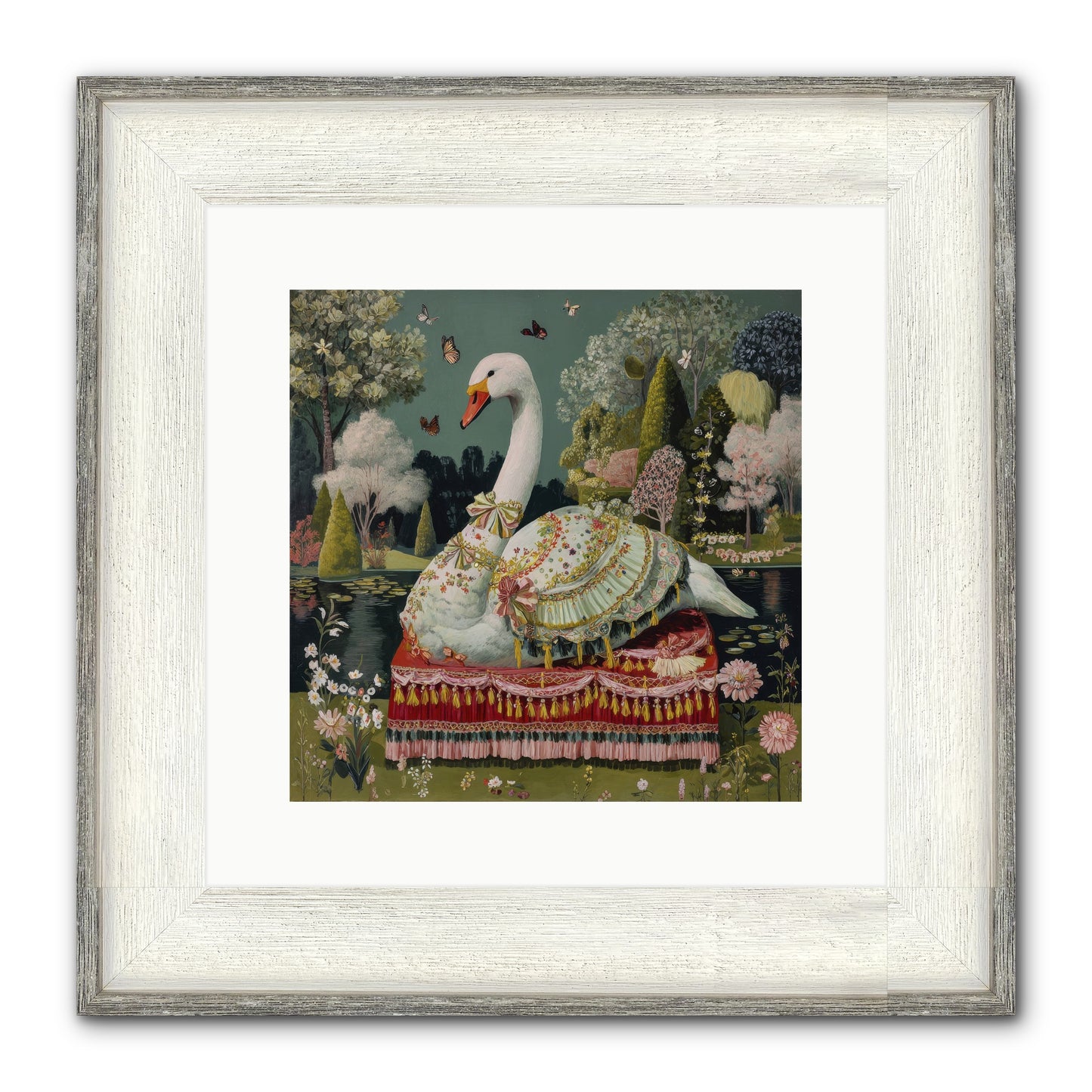 The Hidden Alcove Framed Print - Driftwood White 12x12