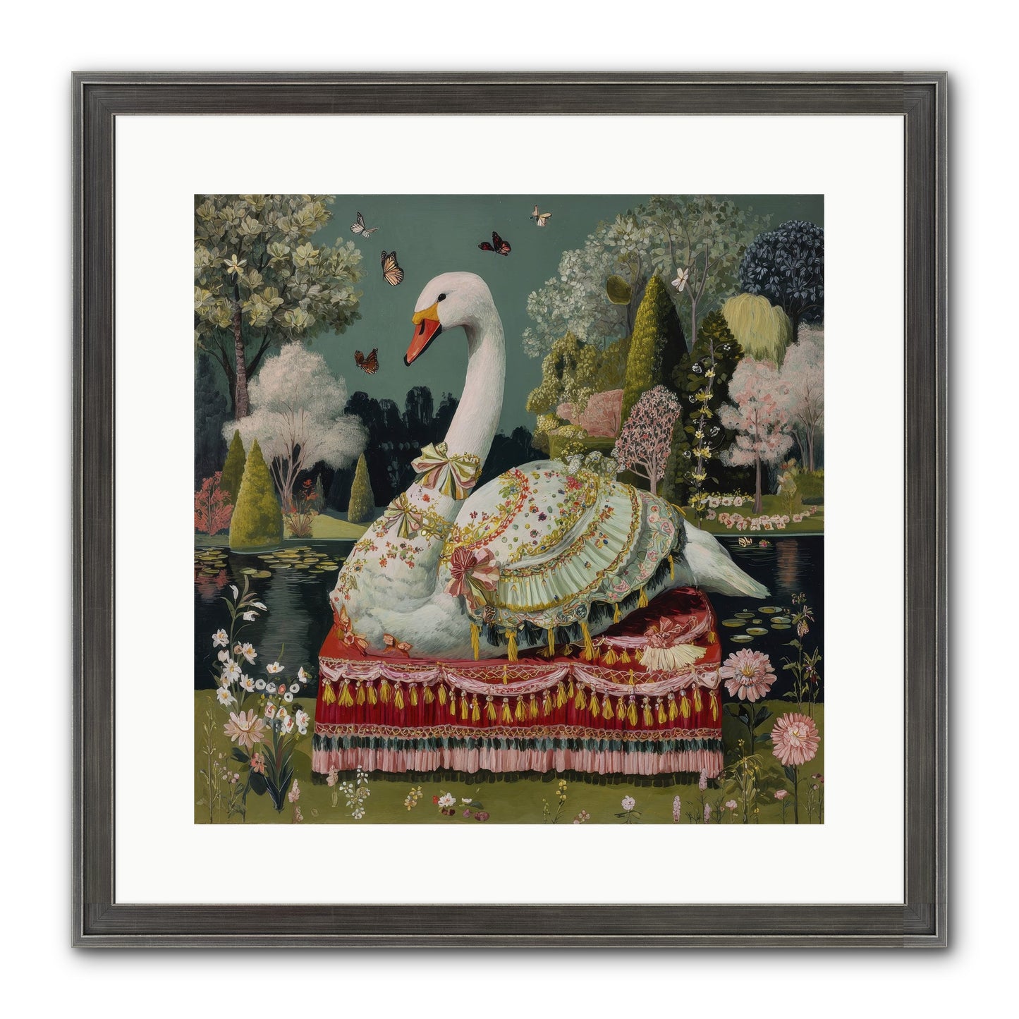 The Hidden Alcove Framed Print - Slimwoods Black/Silver 16x16
