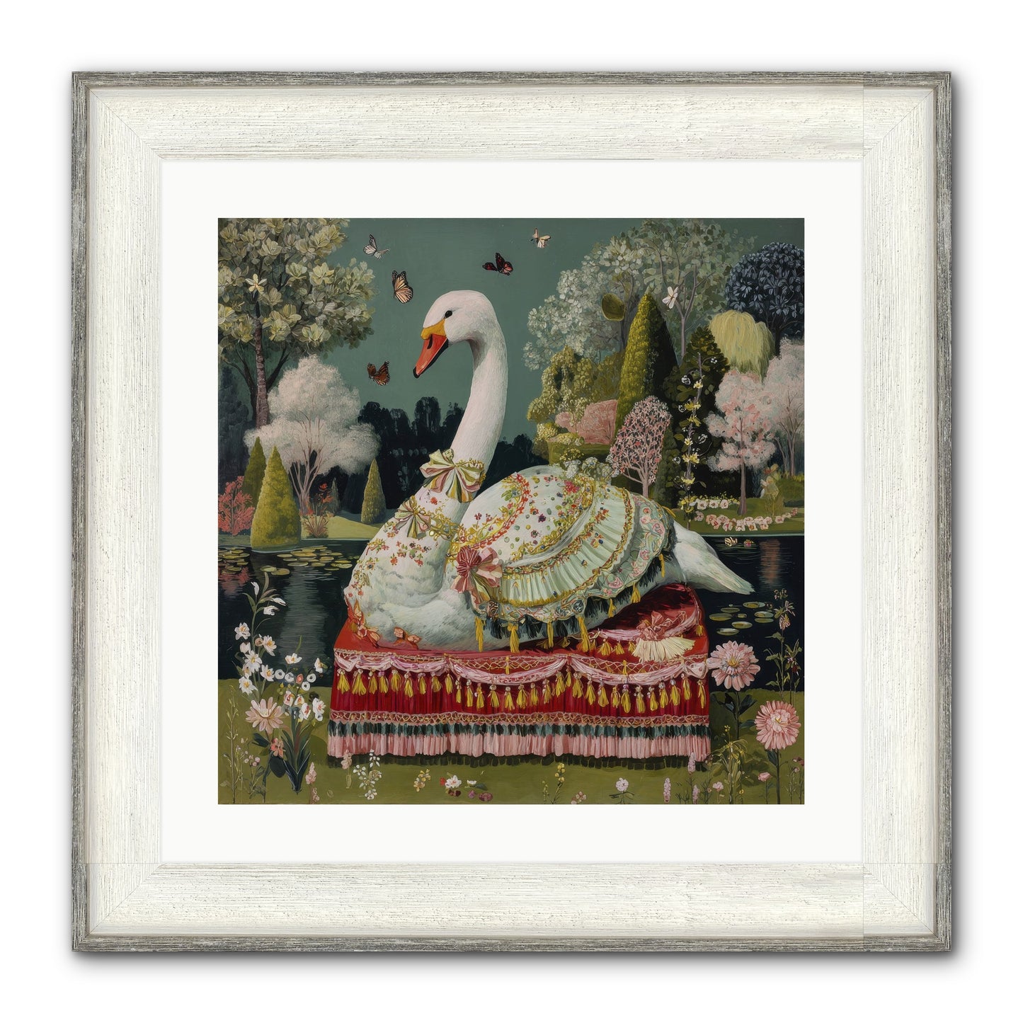 The Hidden Alcove Framed Print - Driftwood White 20x20