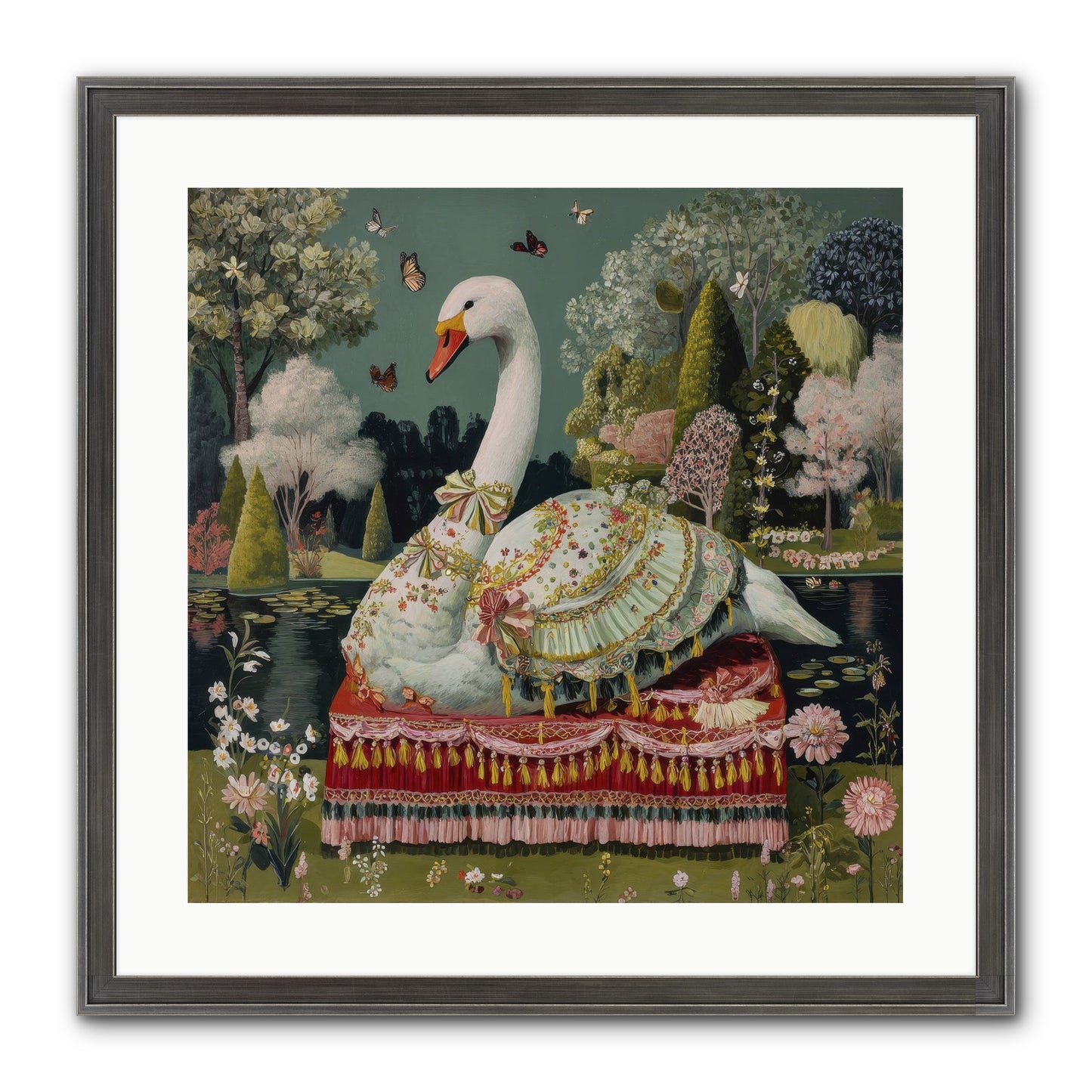 The Hidden Alcove Framed Print - Slimwoods Black/Silver 20x20