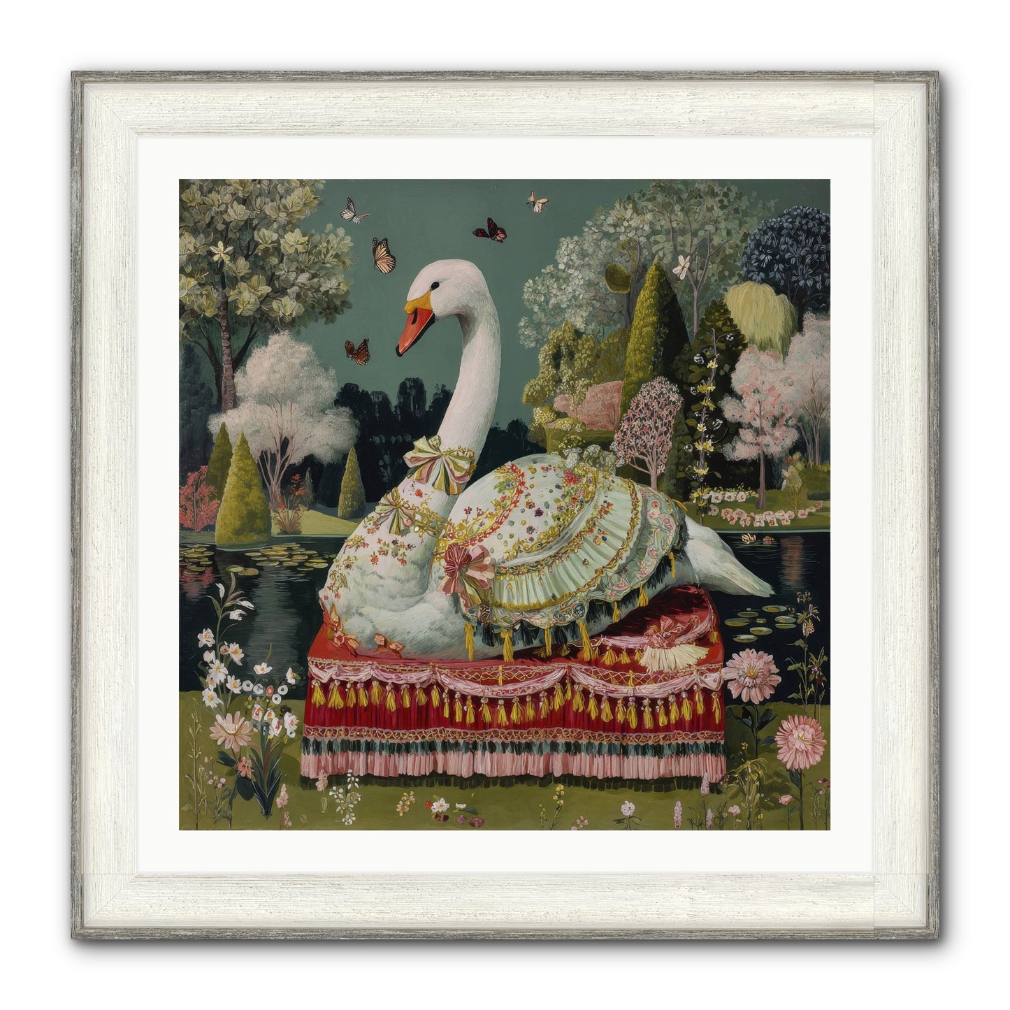 The Hidden Alcove Framed Print - Driftwood White 30x30