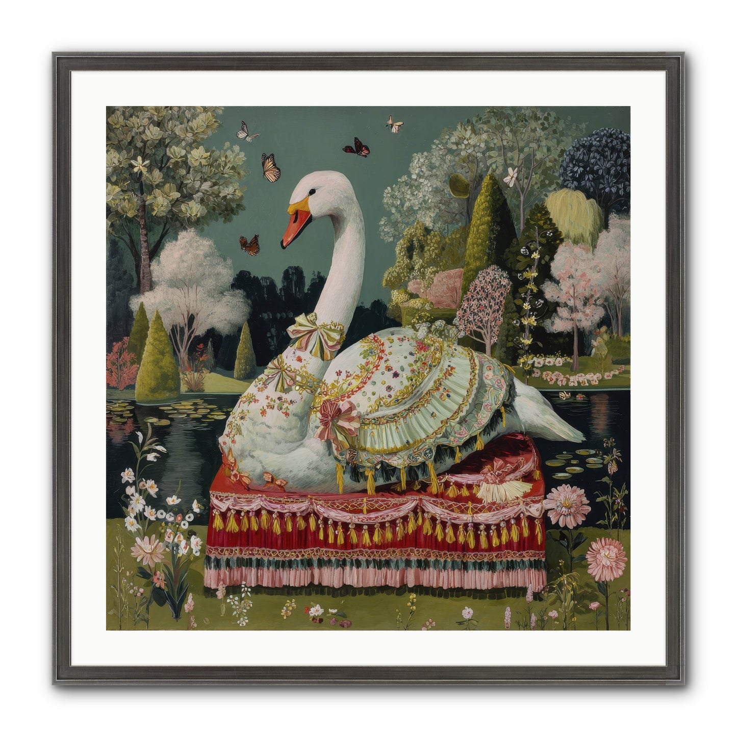 The Hidden Alcove Framed Print - Slimwoods Black/Silver 30x30
