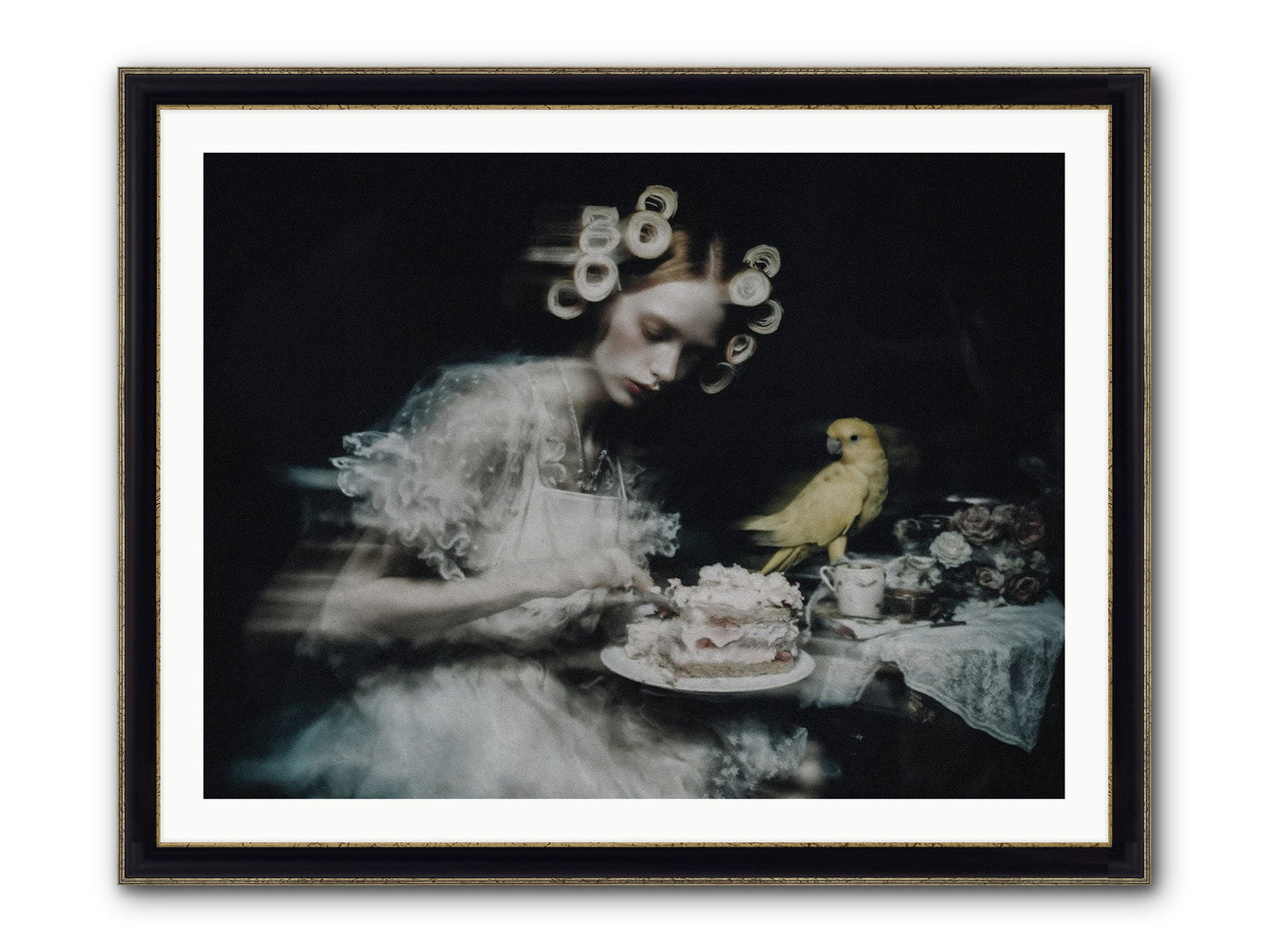 The Hidden Radiance Framed Print - Black & Gold 40x30