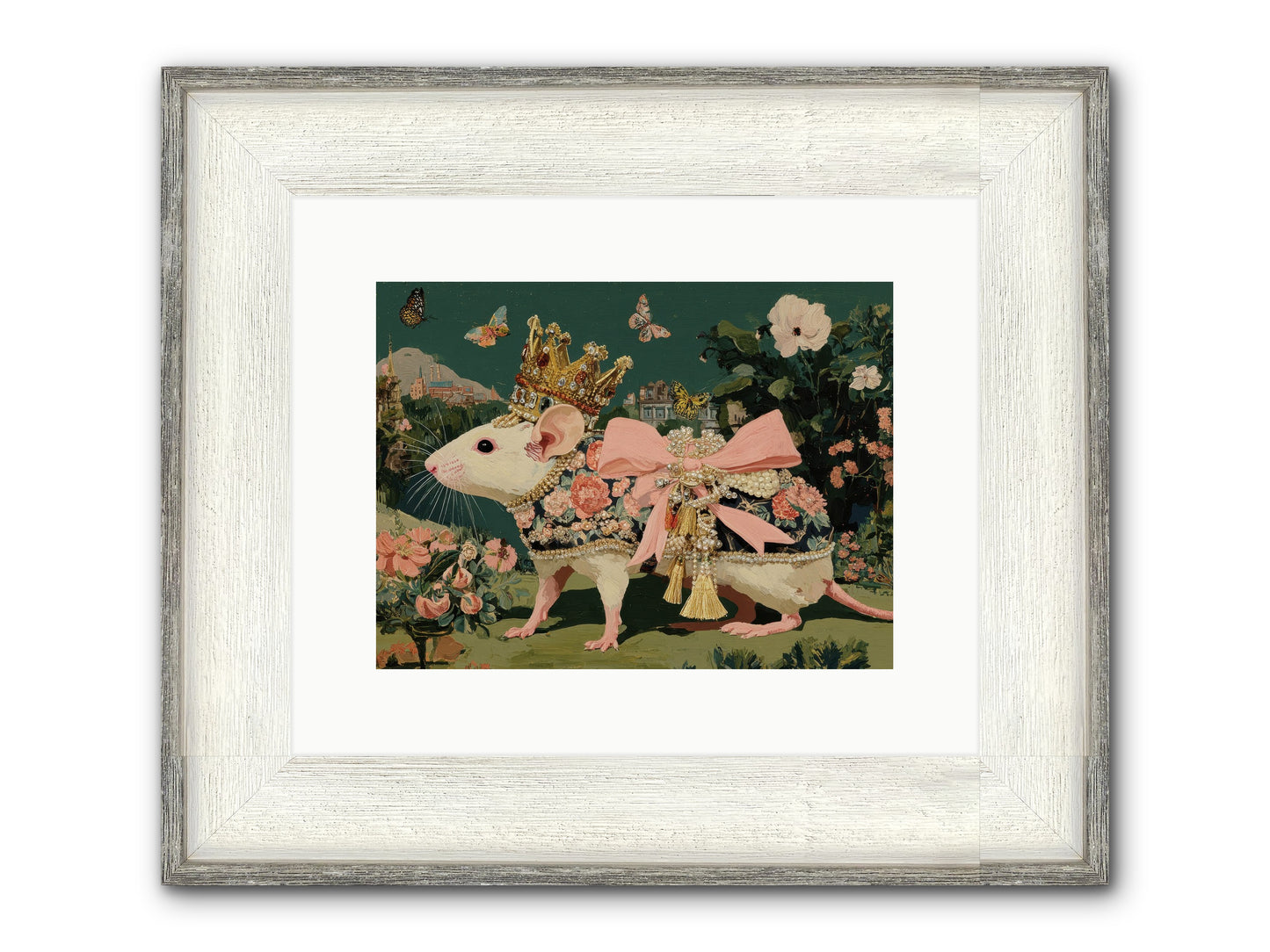 The Hidden Star Garden Framed Print - Driftwood White 12x9