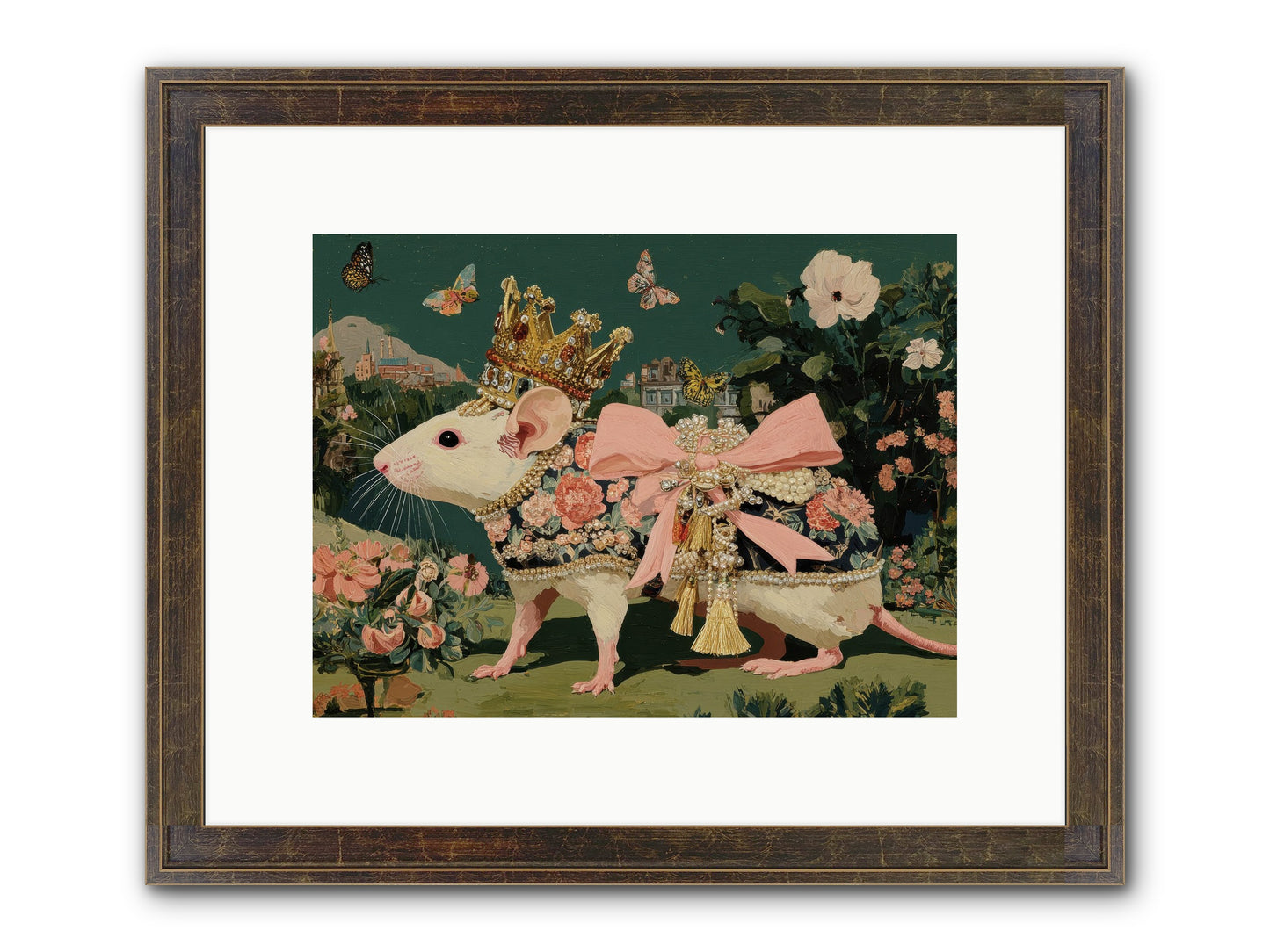 The Hidden Star Garden Framed Print - Slimwoods Black/Gold 12x9