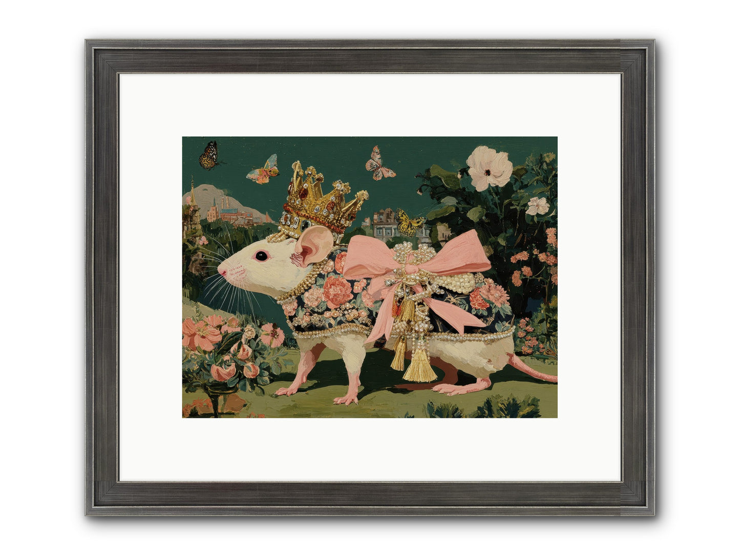 The Hidden Star Garden Framed Print - Slimwoods Black/Silver 12x9