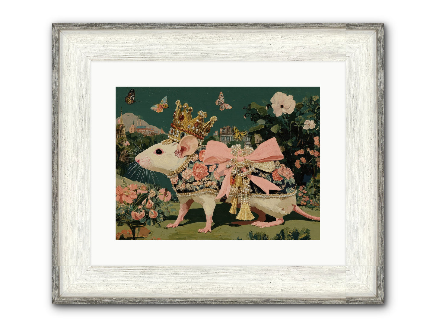 The Hidden Star Garden Framed Print - Driftwood White 16x12