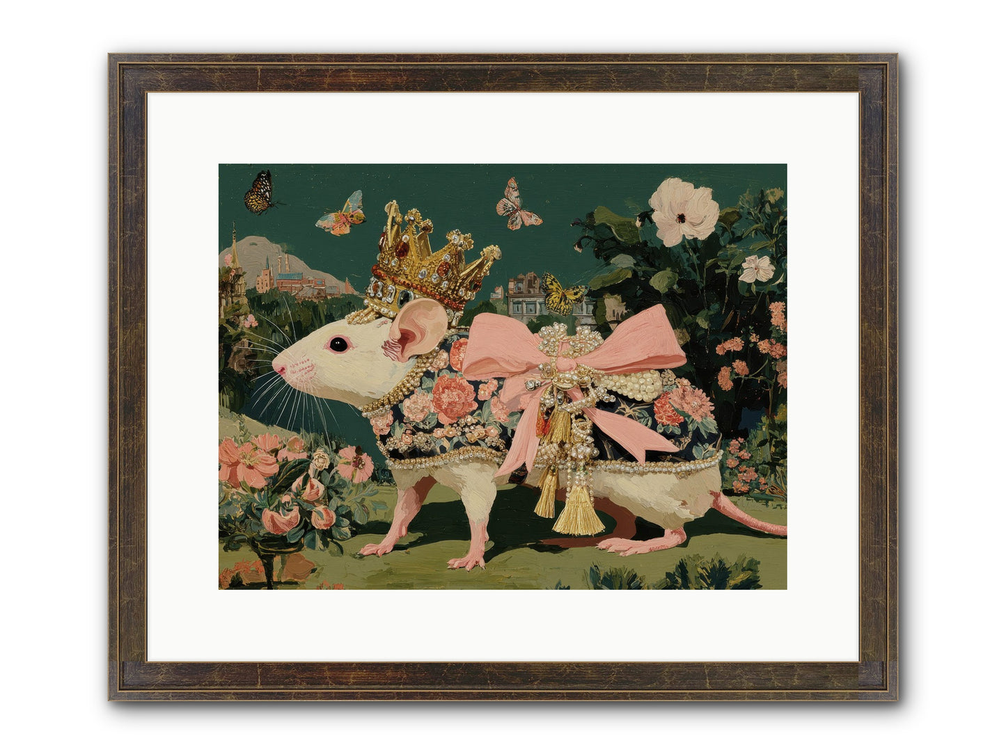 The Hidden Star Garden Framed Print - Slimwoods Black/Gold 16x12