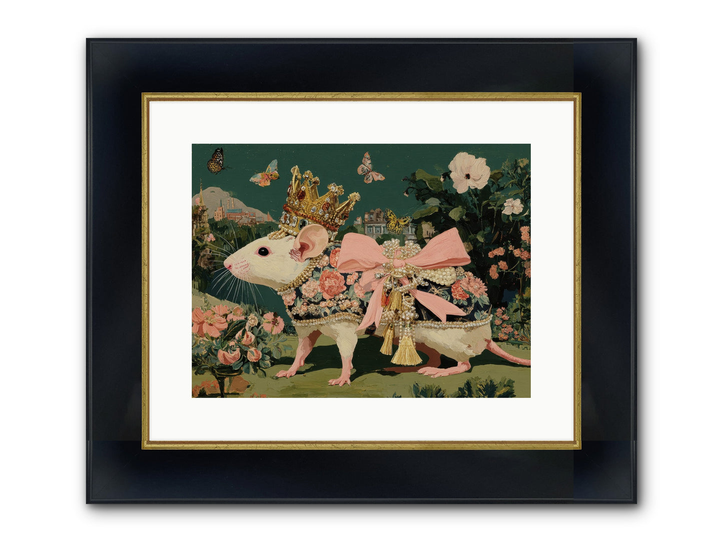 The Hidden Star Garden Framed Print - Wide Black w/Gold 16x12