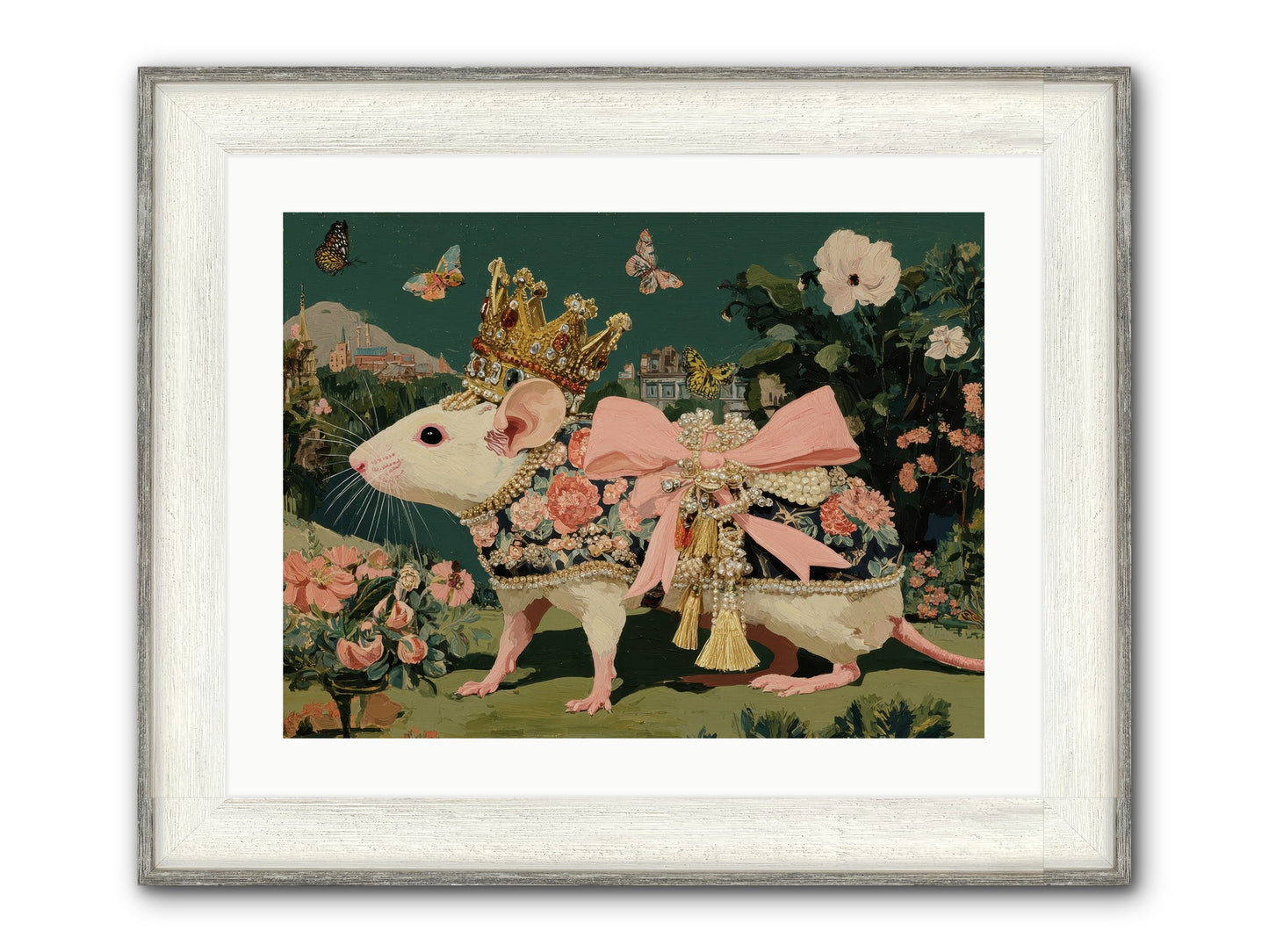 The Hidden Star Garden Framed Print - Driftwood White 24x18