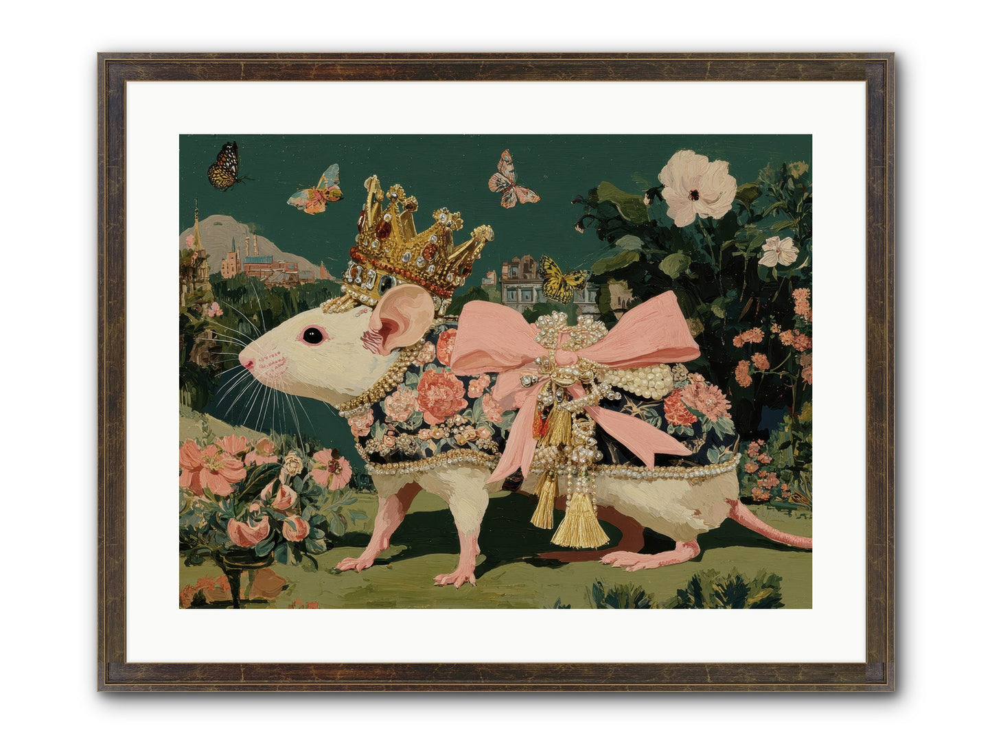The Hidden Star Garden Framed Print - Slimwoods Black/Gold 24x18