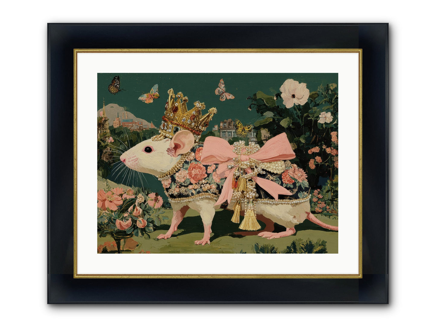 The Hidden Star Garden Framed Print - Wide Black w/Gold 24x18