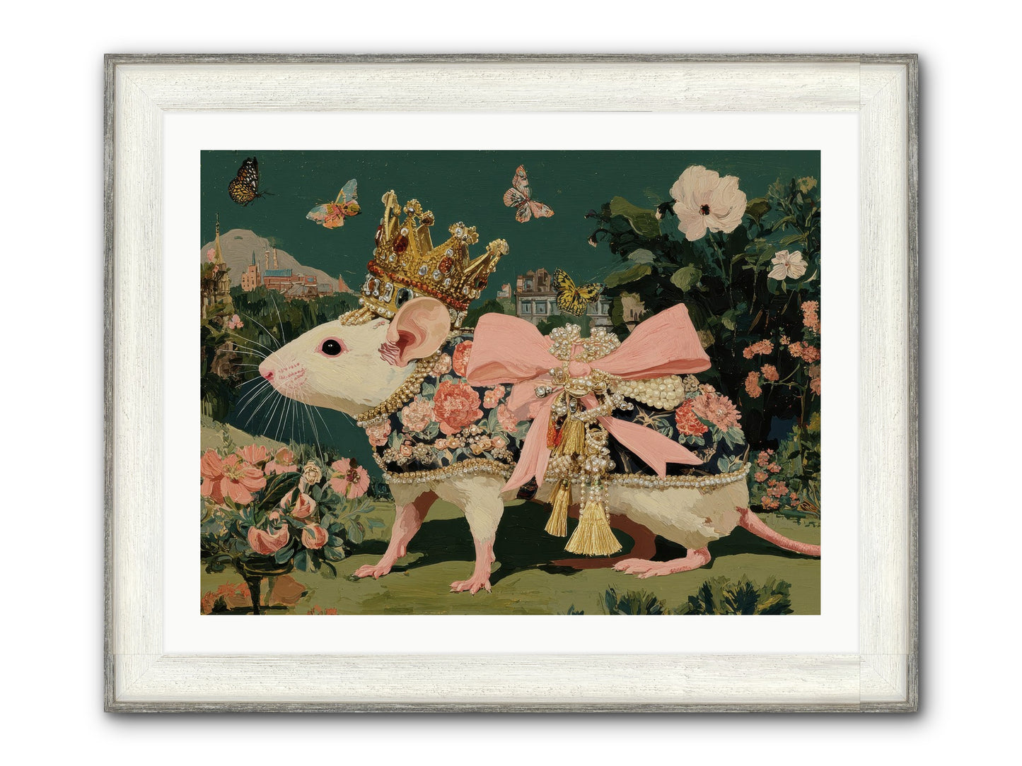 The Hidden Star Garden Framed Print - Driftwood White 32x24