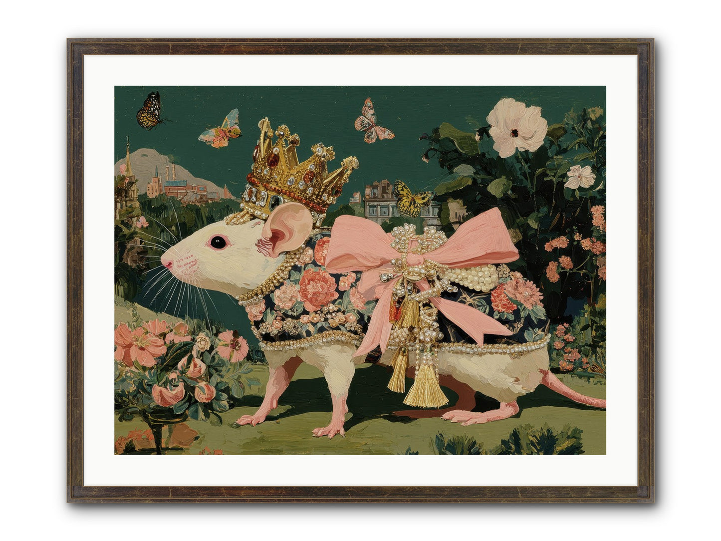 The Hidden Star Garden Framed Print - Slimwoods Black/Gold 32x24