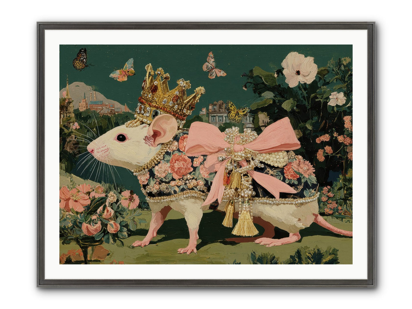 The Hidden Star Garden Framed Print - Slimwoods Black/Silver 40x30