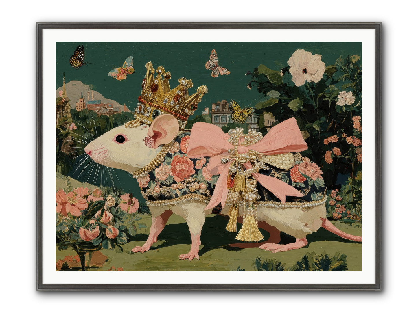 The Hidden Star Garden Framed Print - Slimwoods Black/Silver 48x36