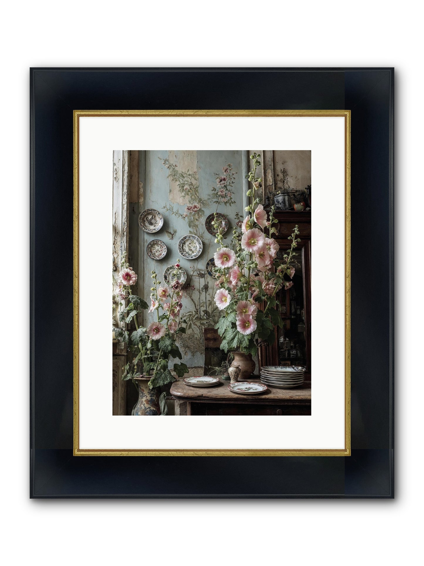 The Highlands Framed Print - Wide Black w/Gold 12x16