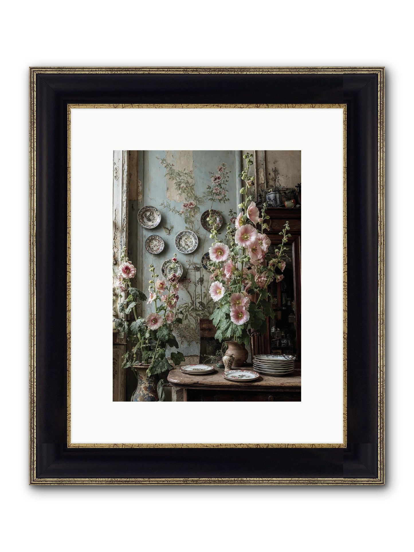 The Highlands Framed Print - Black & Gold 9x12