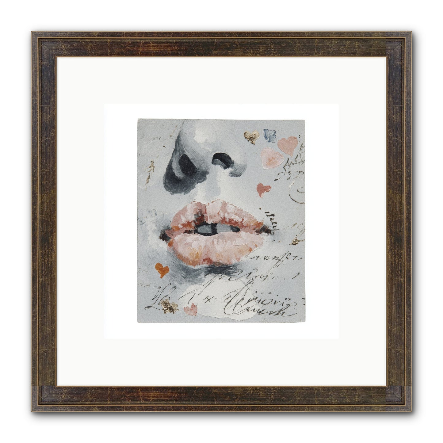 The Honey Grammar Of Your Name Framed Print - Slimwoods Black/Gold 10x10