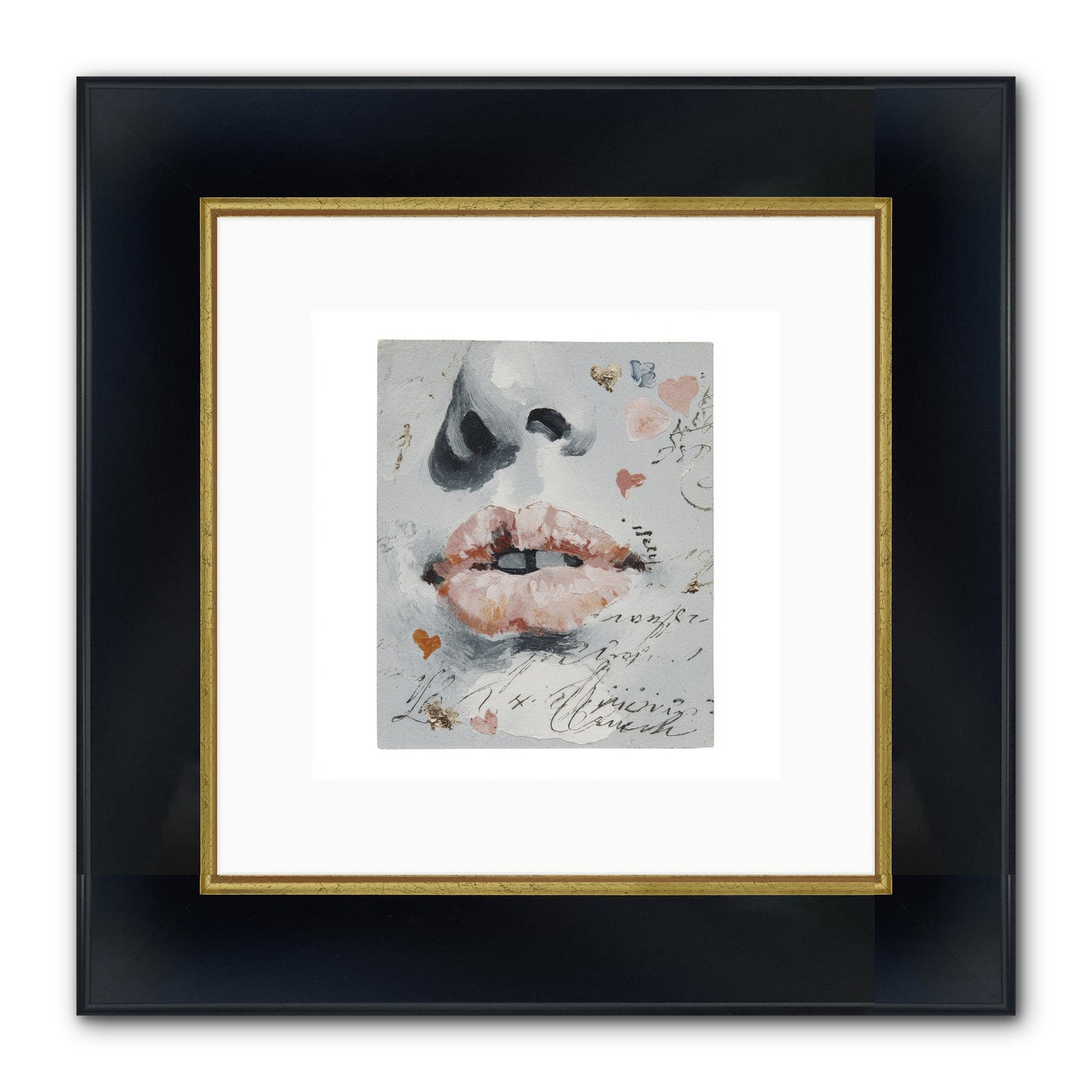 The Honey Grammar Of Your Name Framed Print - Wide Black w/Gold 10x10
