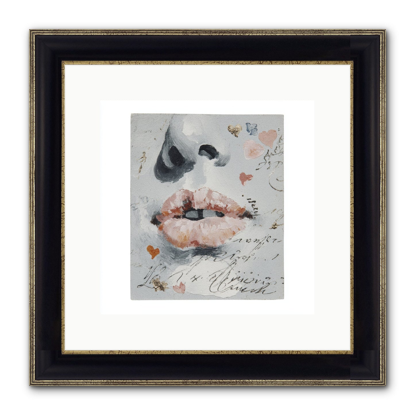 The Honey Grammar Of Your Name Framed Print - Black & Gold 12x12