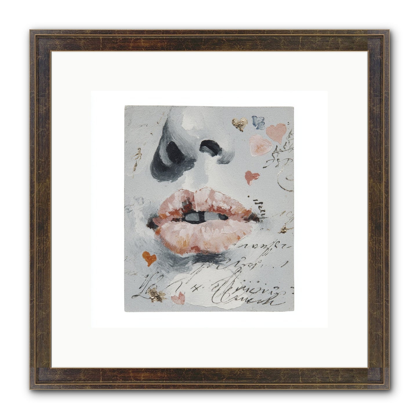 The Honey Grammar Of Your Name Framed Print - Slimwoods Black/Gold 12x12
