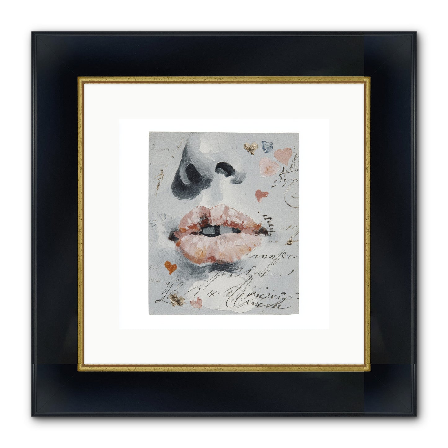 The Honey Grammar Of Your Name Framed Print - Wide Black w/Gold 12x12