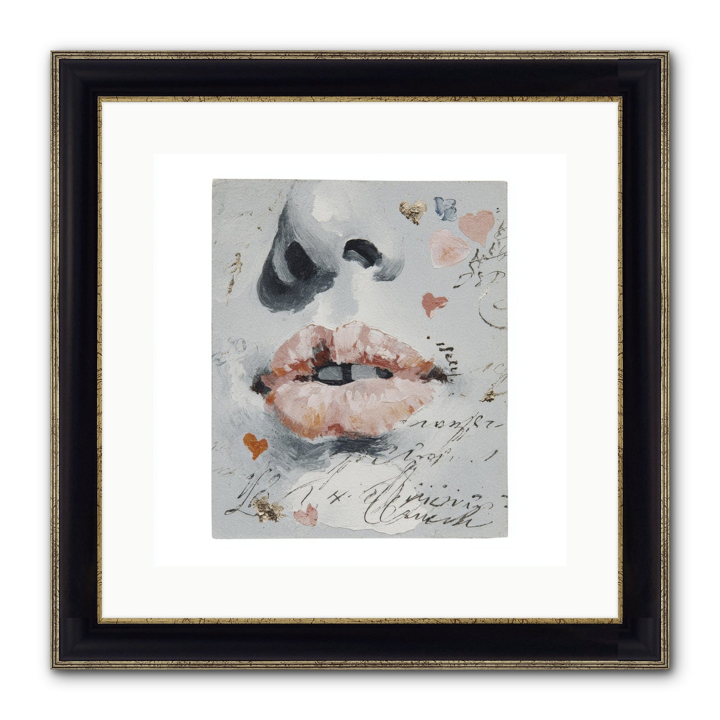 The Honey Grammar Of Your Name Framed Print - Black & Gold 16x16