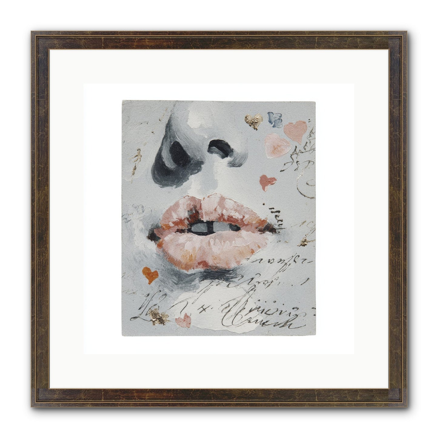 The Honey Grammar Of Your Name Framed Print - Slimwoods Black/Gold 16x16