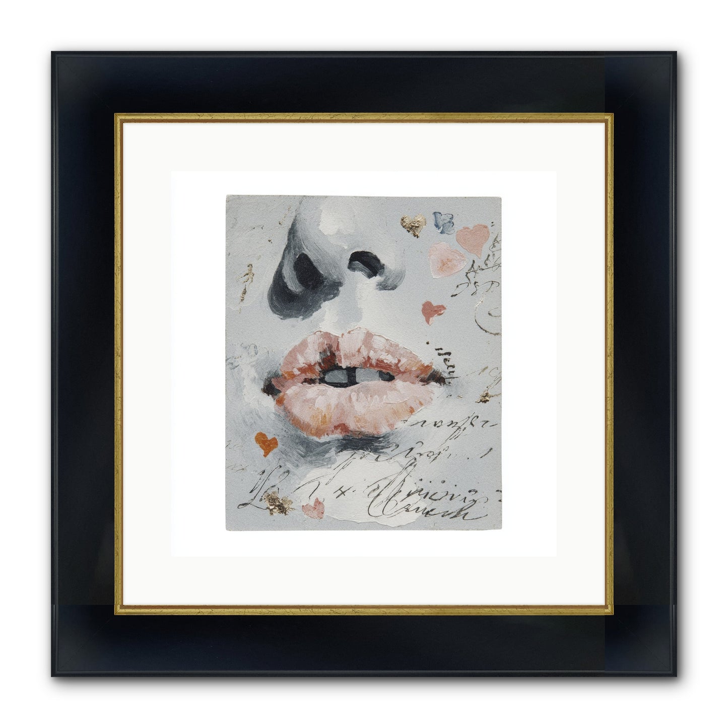 The Honey Grammar Of Your Name Framed Print - Wide Black w/Gold 16x16