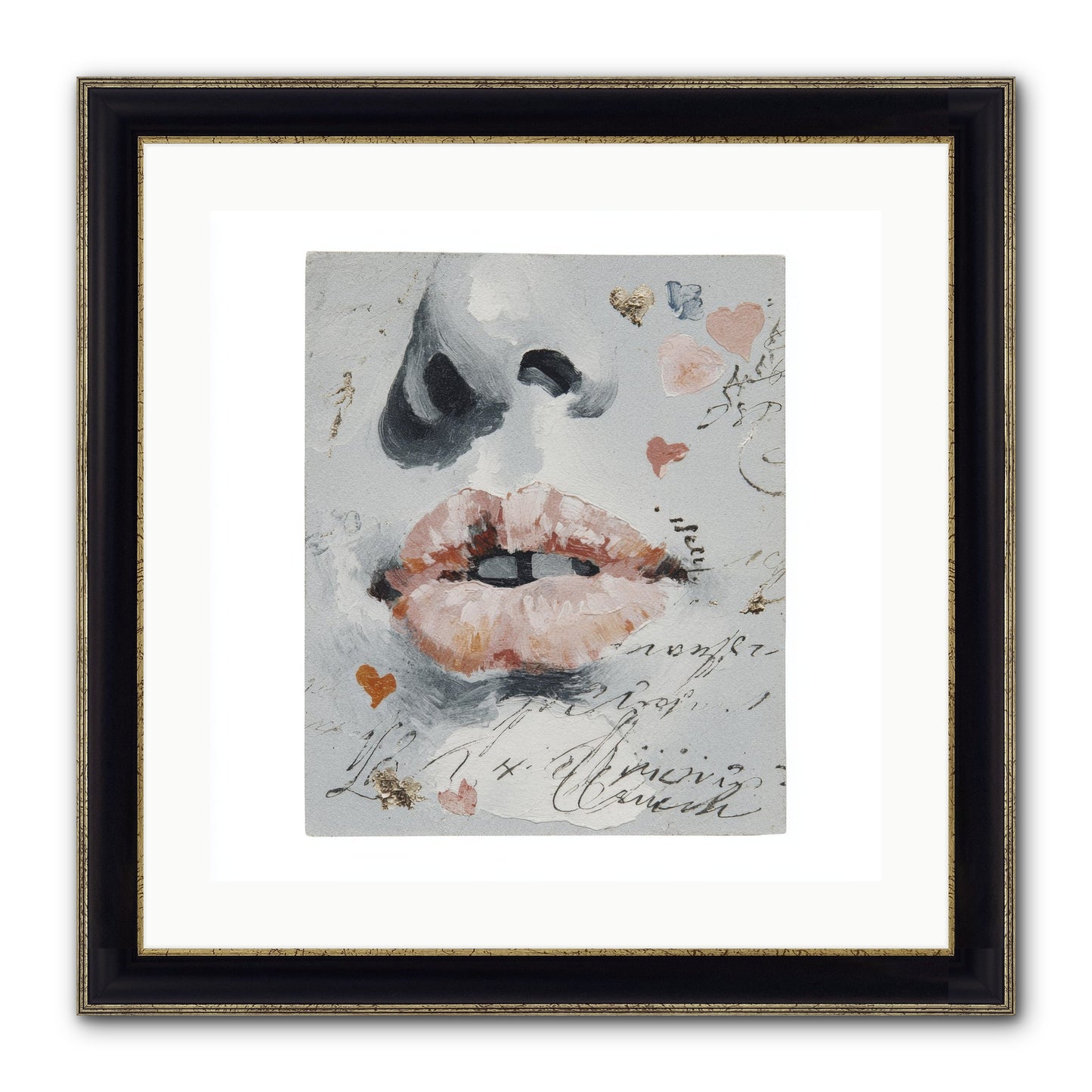 The Honey Grammar Of Your Name Framed Print - Black & Gold 20x20
