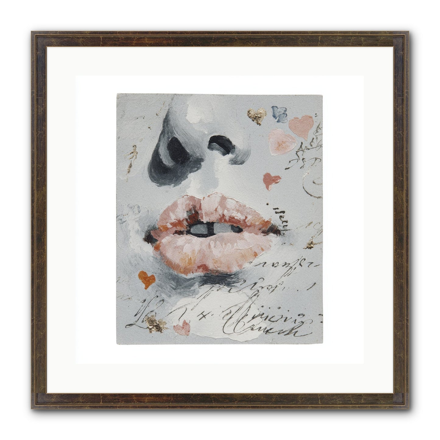 The Honey Grammar Of Your Name Framed Print - Slimwoods Black/Gold 20x20