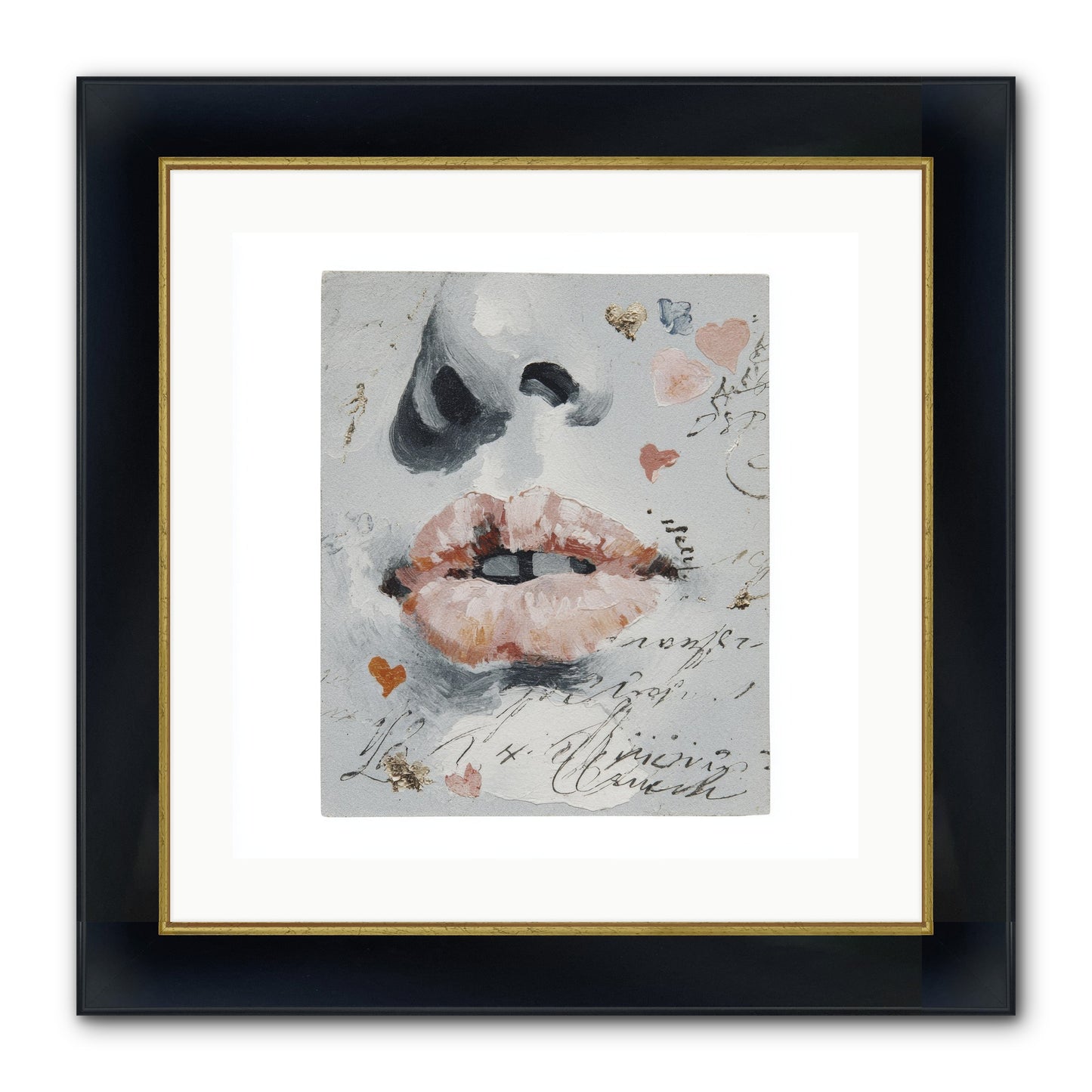 The Honey Grammar Of Your Name Framed Print - Wide Black w/Gold 20x20